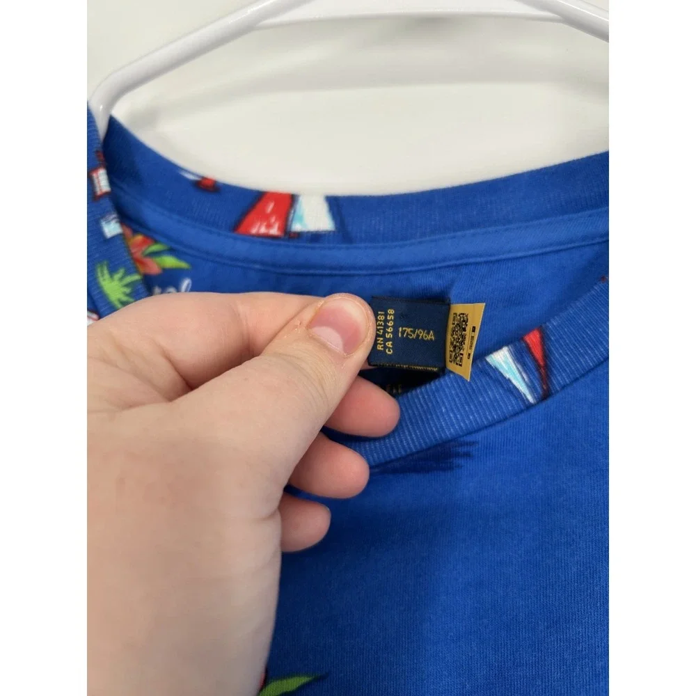 Polo Ralph Lauren Short Sleeve Nautical Sailboat All Over Print AOP Boat Graphic